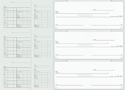 Three Part Check ValuePack ® Three-To-A-Page Payroll XB Checks 1