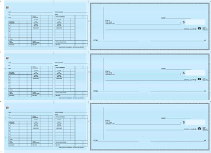 Three-To-A-Page Payroll XT Checks 1